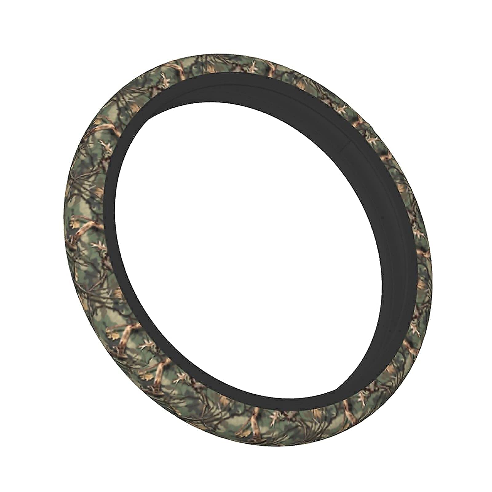 Camo Steering Wheel Covers Non Slip Neoprene Camouflage Tree Pattern Steering Wheel Protector Universal 15 Inch For Men Women