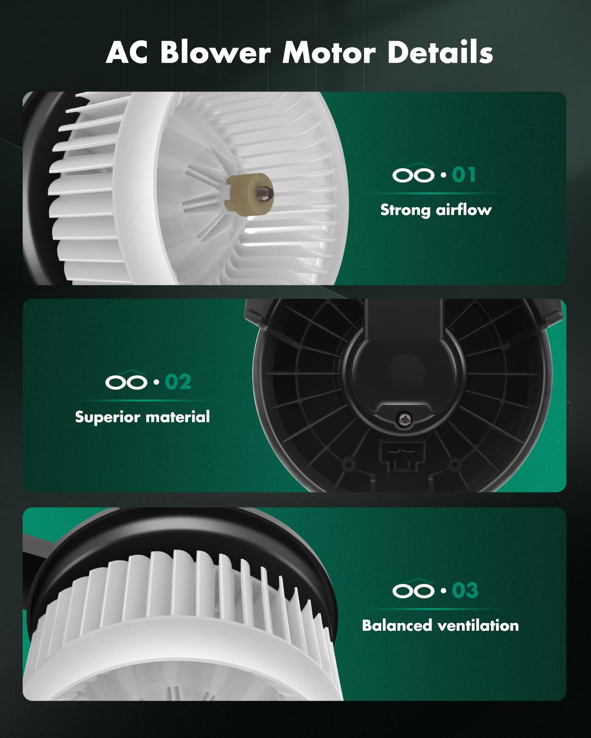 Scitoo Hvac Heater Blower Motor With Fan Cage Front 700260 For Acura 2015-2022,For Honda 2012-2017,For Infiniti 2011-2019