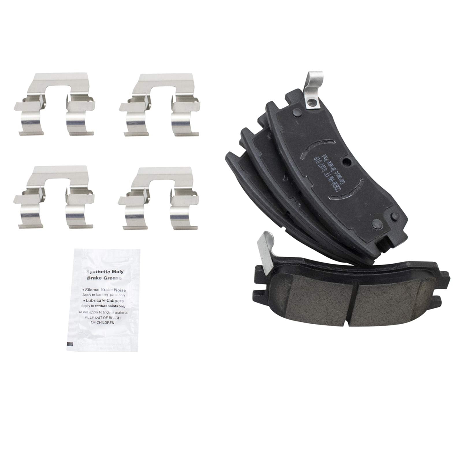 Trq Rear Brake Pad & Rotor Kit Brake Pads Brake Rotor Parking Brake Shoe Set Ceramic Compatible With 2002-2004 Oldsmobile Silhou