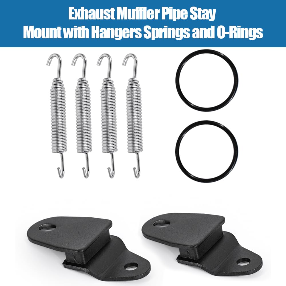 Exhaust Muffler Pipe Stay Mount With Hangers Springs And O-Rings Fits For Yamaha Banshee 350 Yfz350 1987-2006