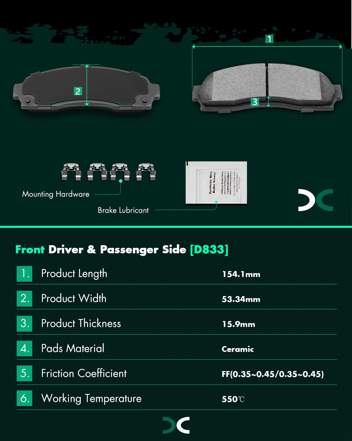 Ceramic Brake Pads Kits,Scitoo 8Pcs Brakes Pads Set Fit For 2002-2005 For Ford Explorer,2002-2005 For Mercury Mountaineer