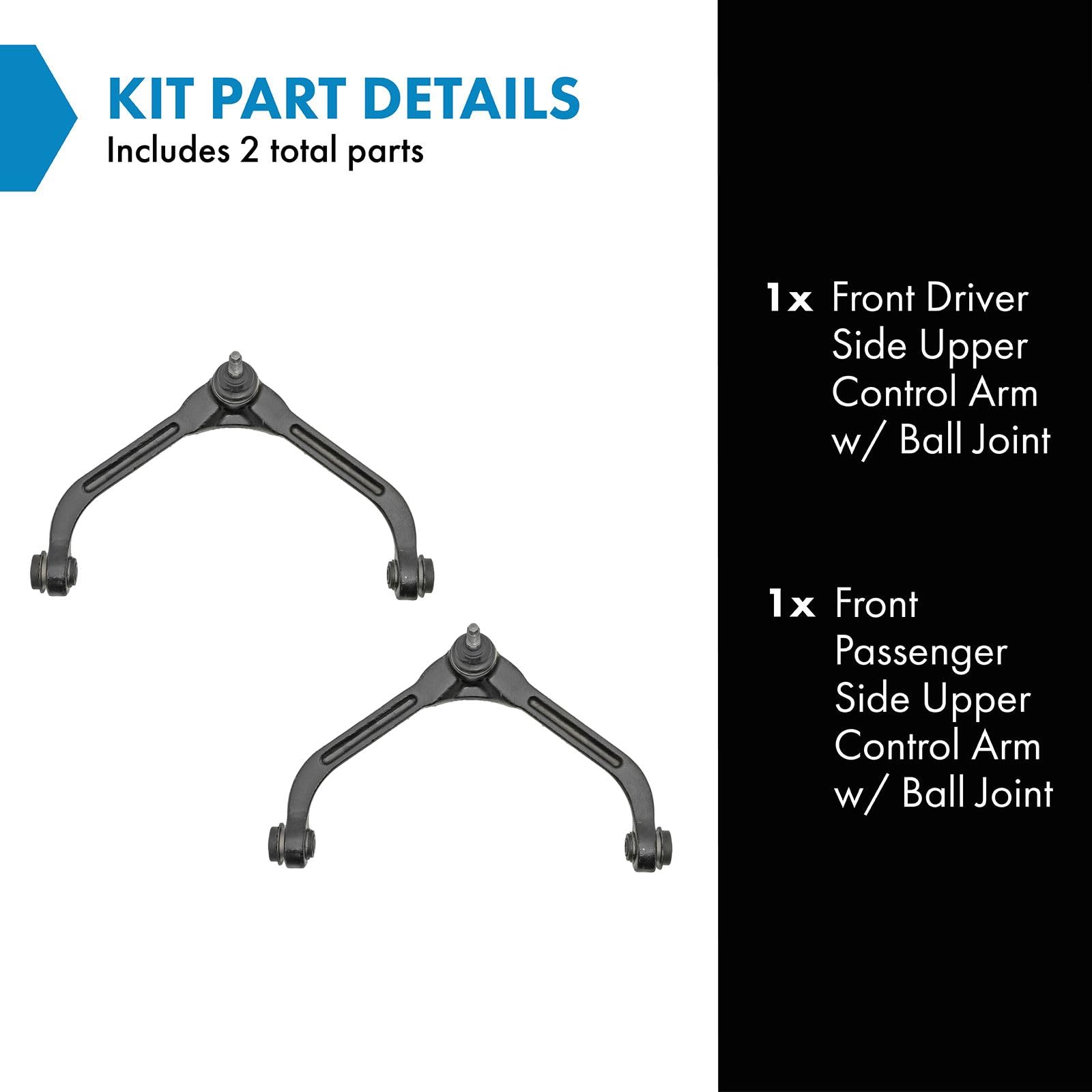 Trq Front Upper Control Arm With Ball Joint Set Compatible With 2002-2007 Jeep Liberty