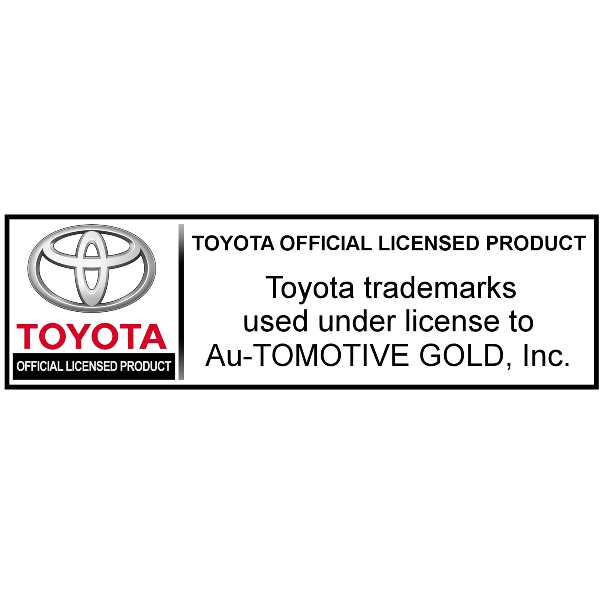 Au-TOMOTIVE GOLD Rectangular Leather Key chain for Toyota (Black)