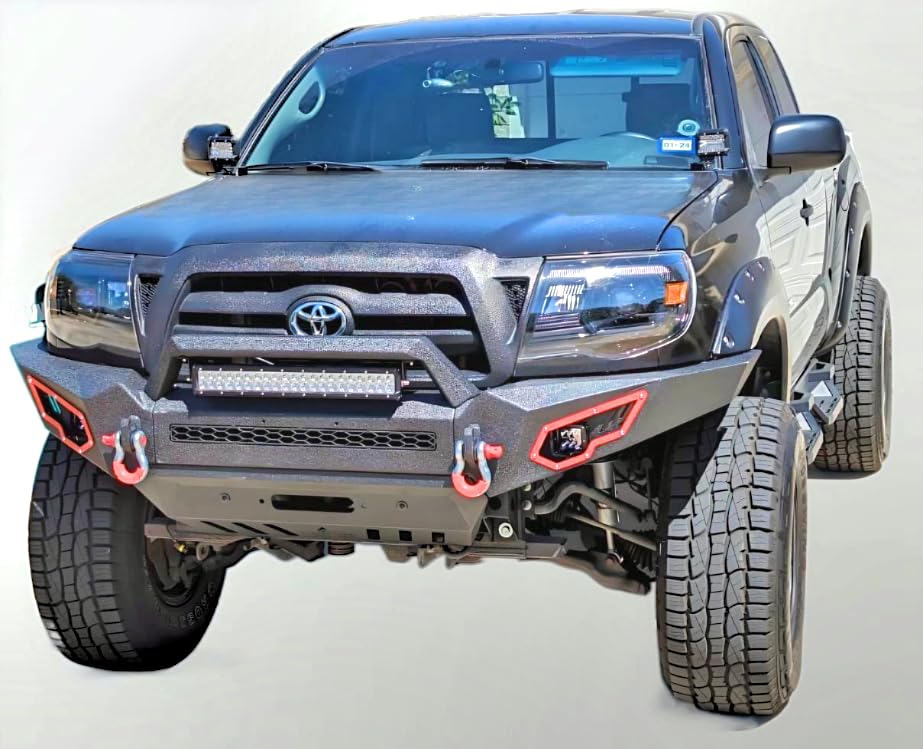 TKMAUTO Tacoma 05-15 Front and Rear Bumper - Black Heavy-Duty Protection for Off-Road Use