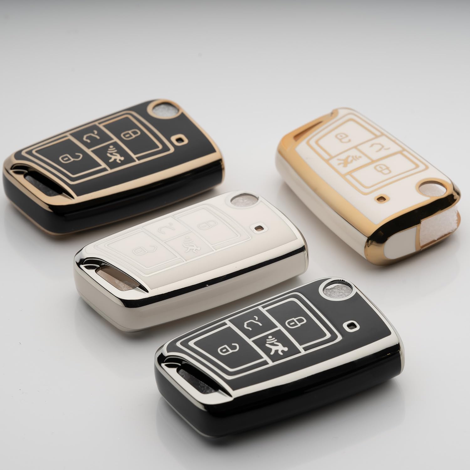 Tautrophen Key Fob Cover For Volkswagen Vw 2023 2024 Car Keys Case Protector For Tiguan Golf Gti Altas Jetta Soft Tpu
