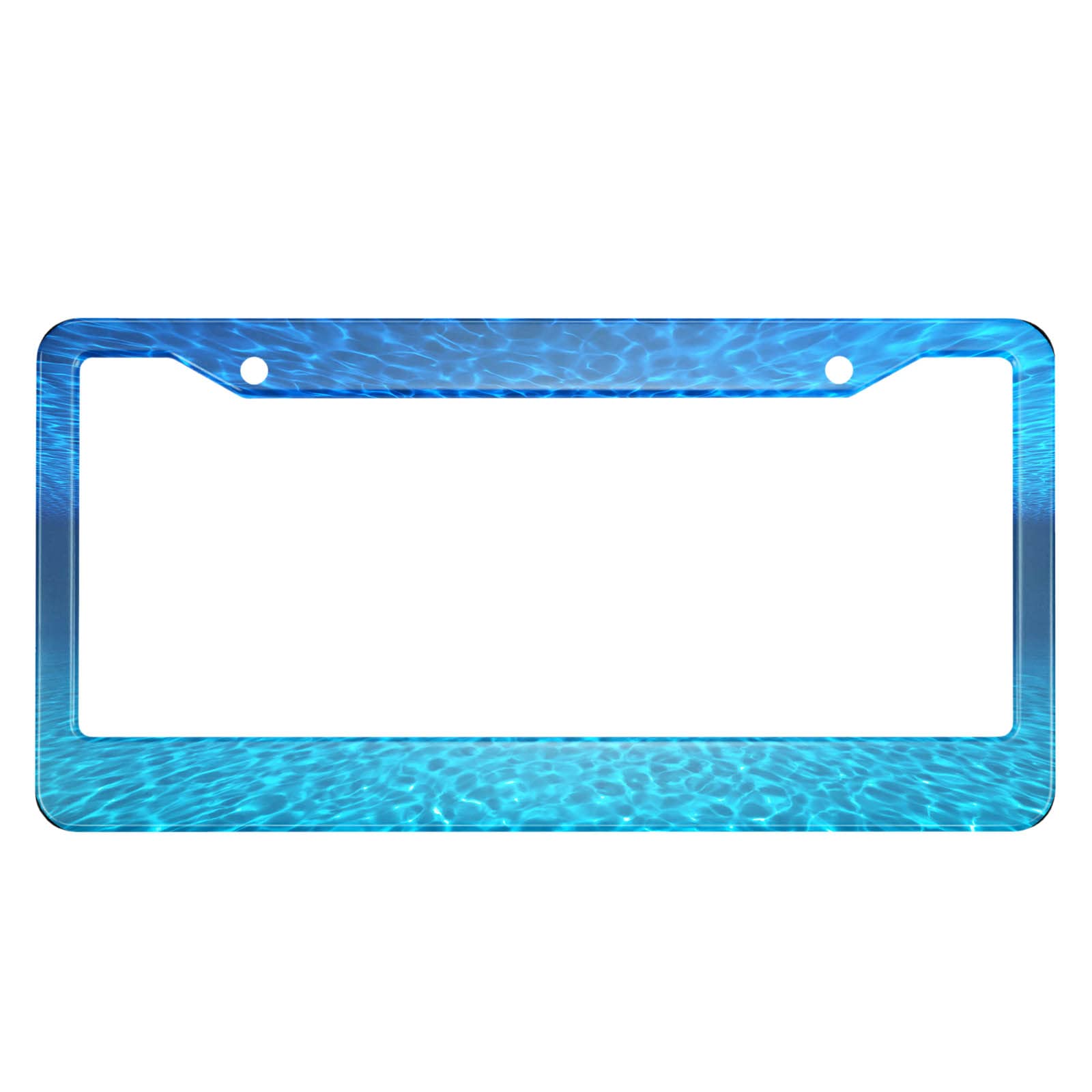HOSNYE Underwater License Plate Frame Ocean Bottom and Surface Deep Sea Metal License Plate Cover Front Plates Frames Car Tag Fr