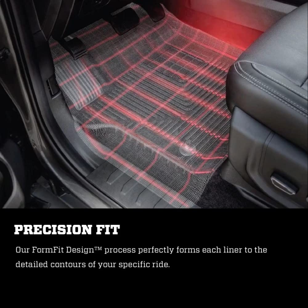 Husky Liners X-Act Contour Floor Mats | Fits 2019-2024 Dodge Ram 2500/3500 Crew Cab | Front & 2Nd Row, 3-Pc Black - 53638