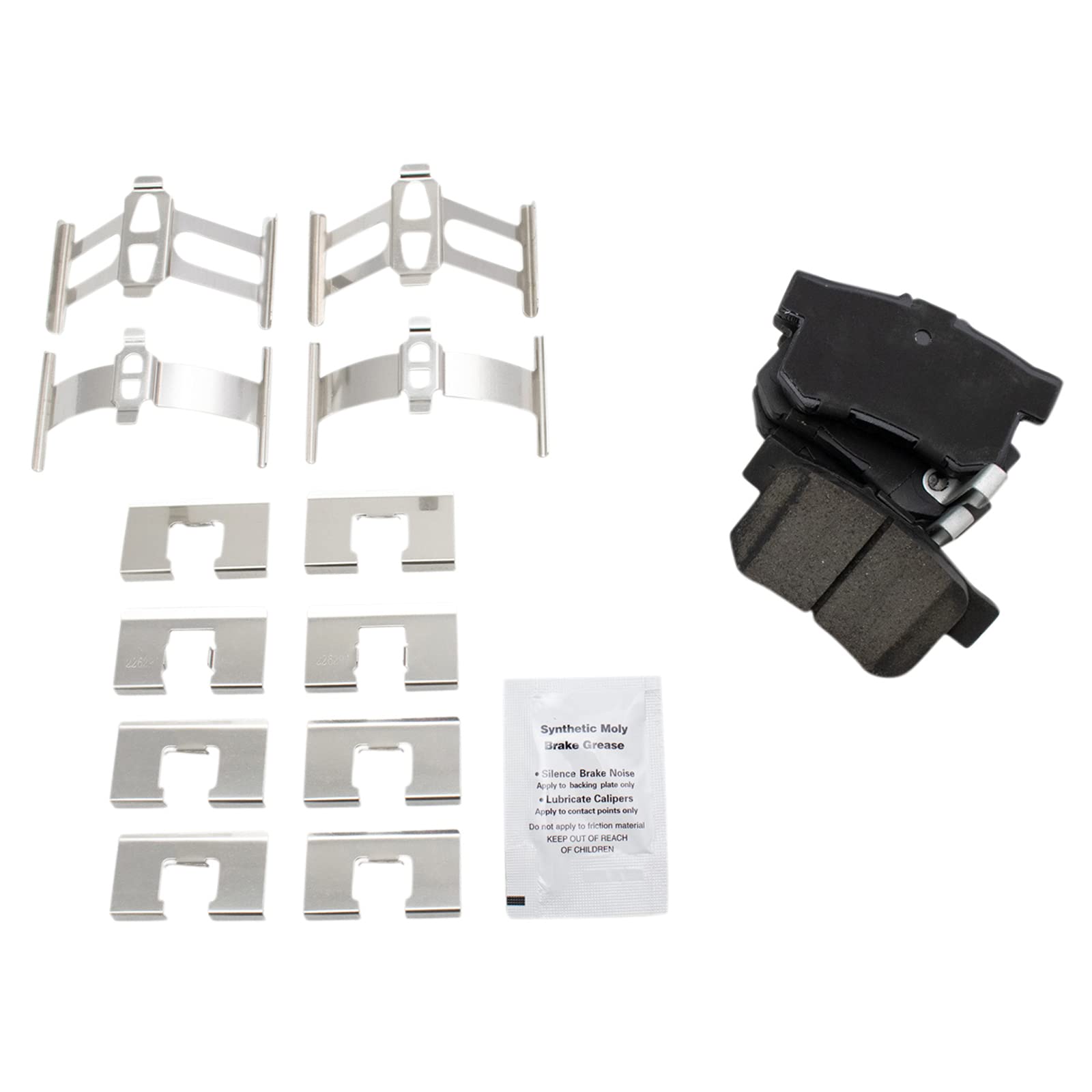 Trq Rear Brake Pad & Rotor Kit Brake Pads Brake Rotor Ceramic Compatible With 2011-2014 Honda Cr-Z
