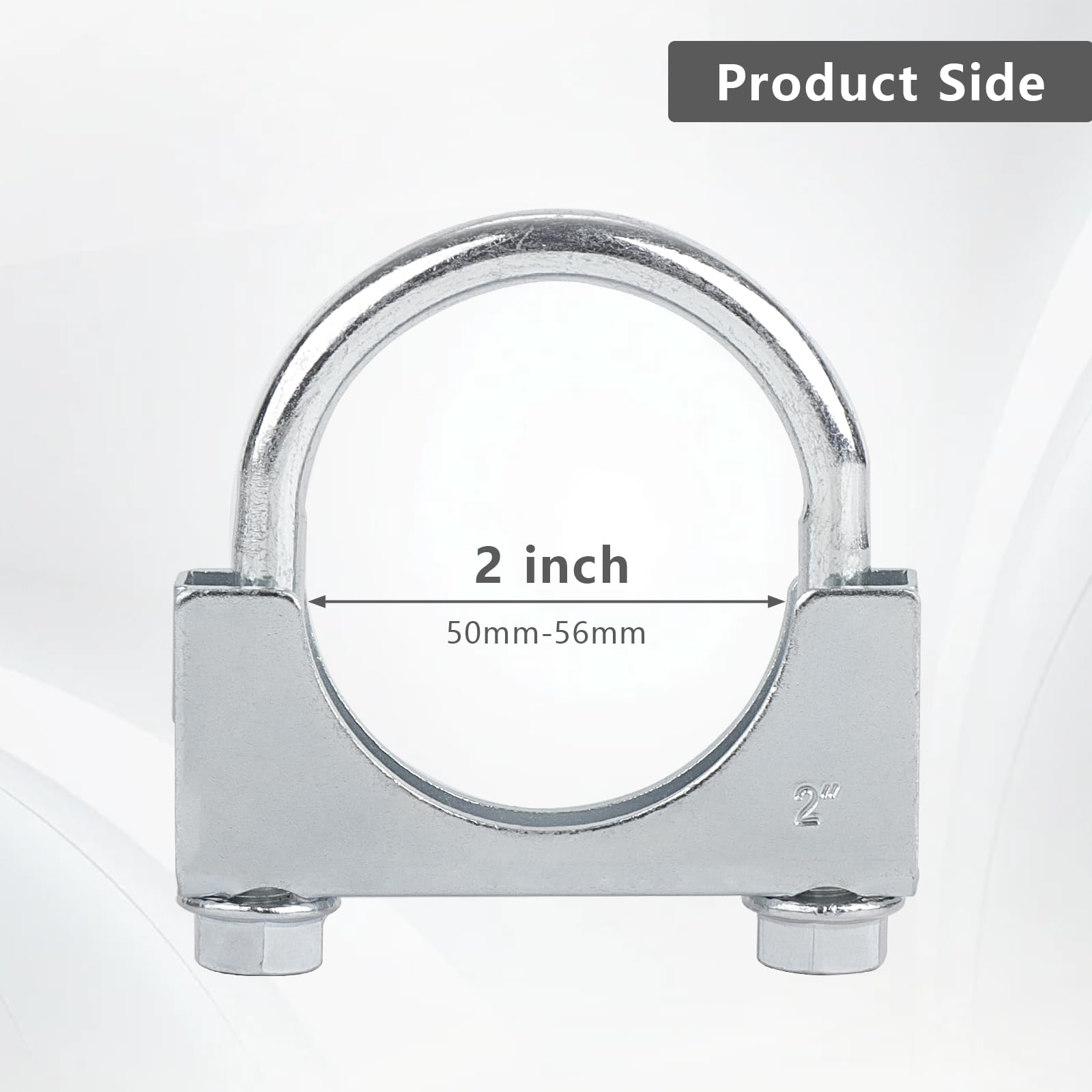 Lcgp 2'' Heavy Duty U Bolt Clamps Saddle Type Anti-Corrosion 2 Pack Muffler Clamps