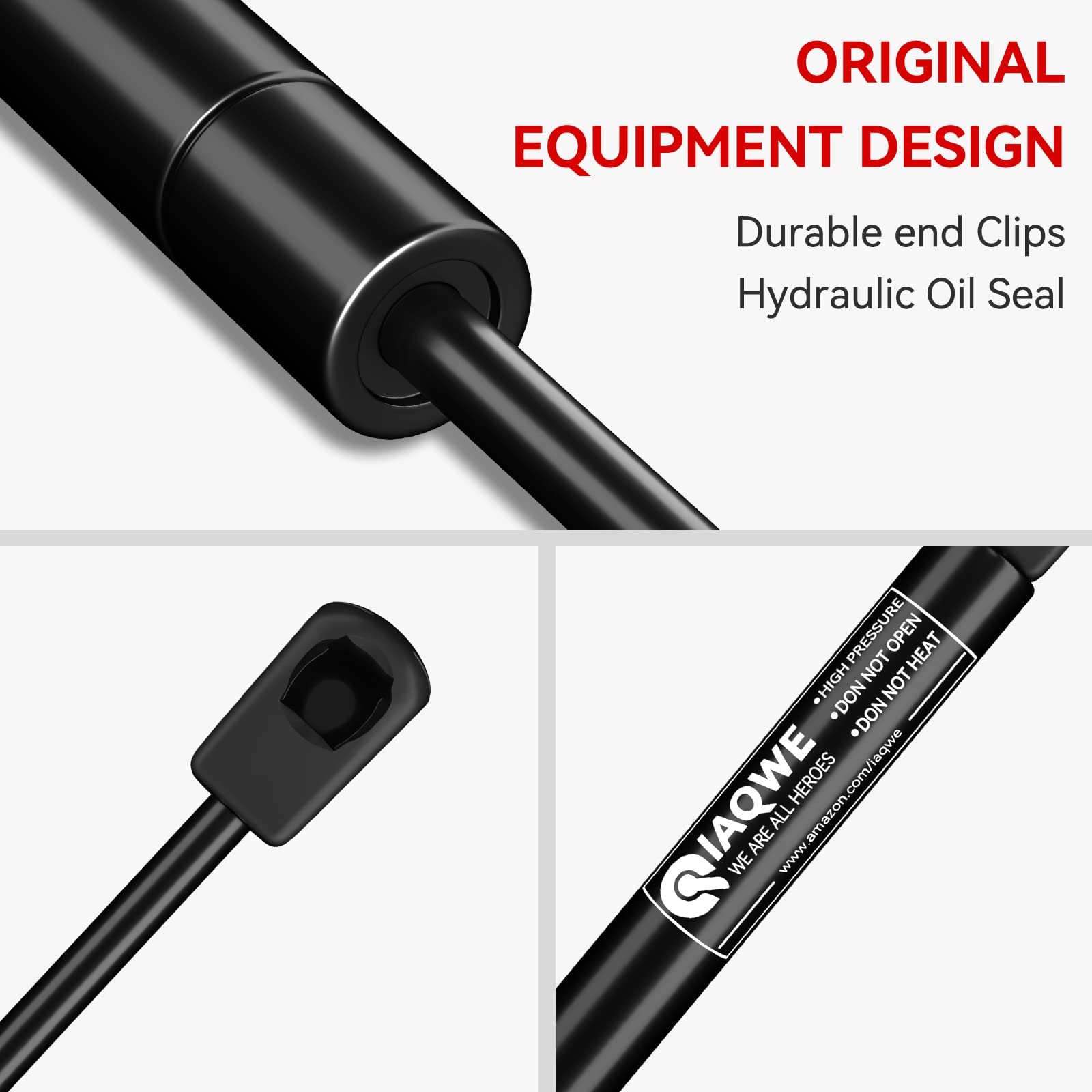 C16-25563 12' 65Lbs/289N Gas Struts Springs Shocks Lift Support For Camper Shell Are Atc Snugtop Leer Truck Canopy Topper Rear Window Truck Cap Door Toolbox Lid 2Pcs By Iaqwe