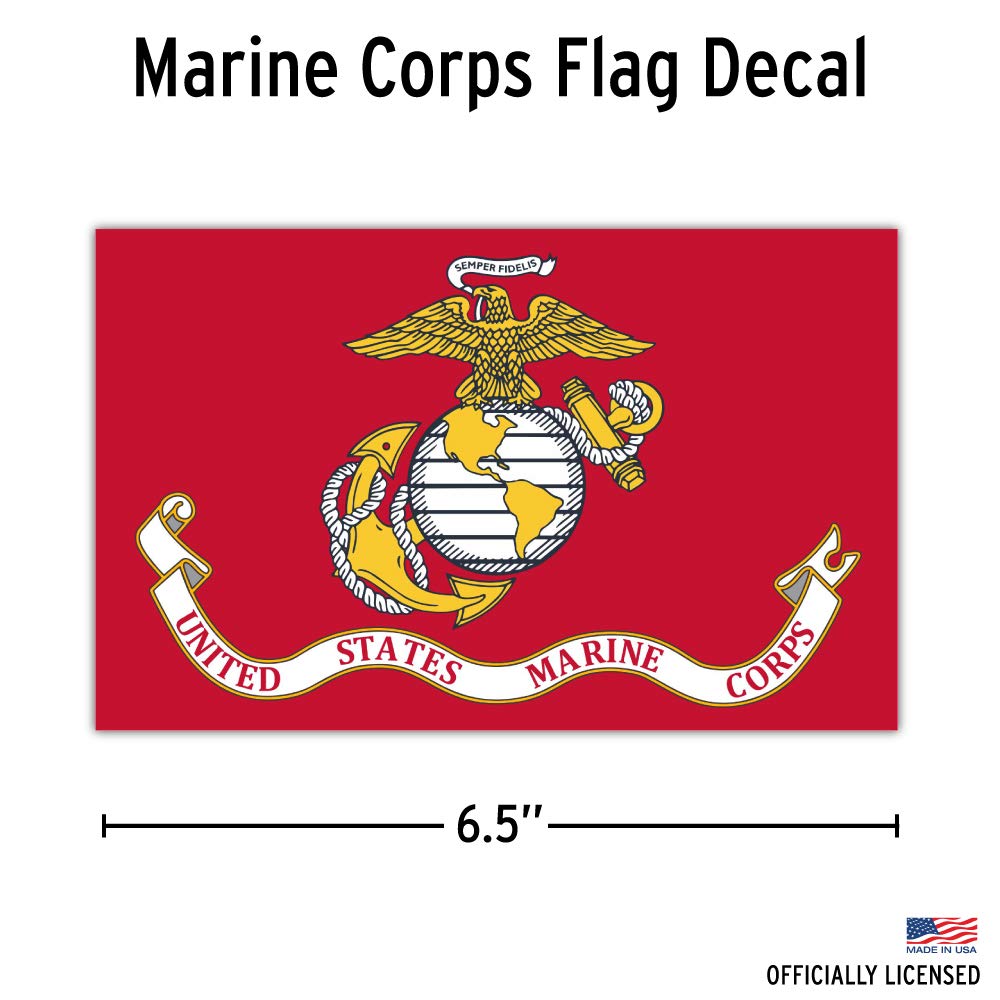 United States Marine Corps - 11 Piece Usmc Licensed Stickers For Car Truck Windows, Phones, Tablets, Laptops - Large Military De