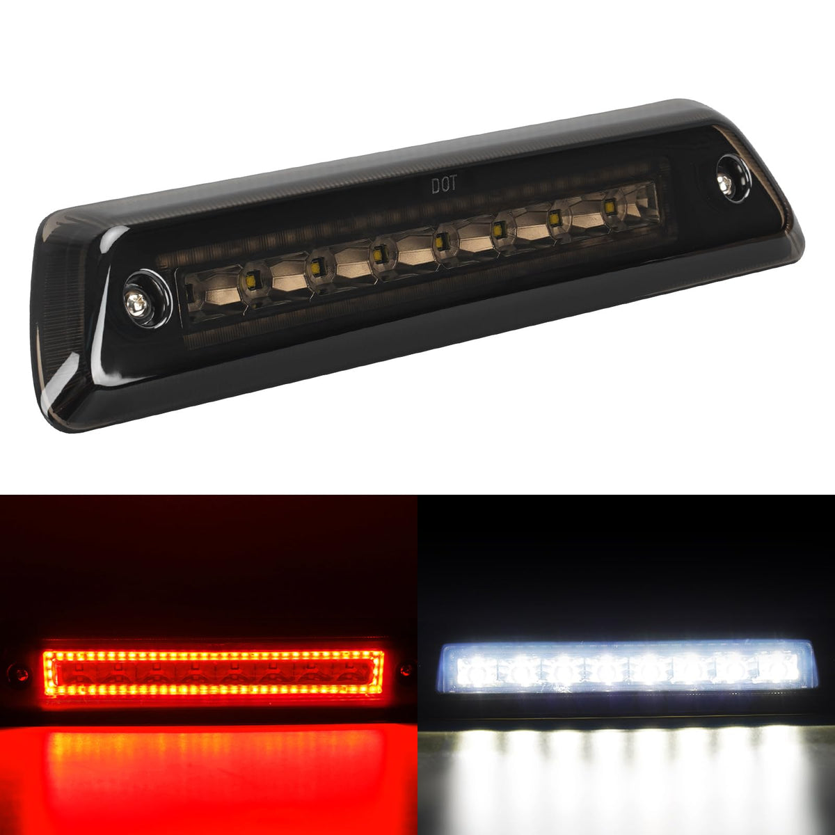 Led 3Rd Third Brake Light Compatible With Ford F150 Truck 2009 2010 2011 2012 2013 2014, Rear Cab Brake Light Red High Mount Bra