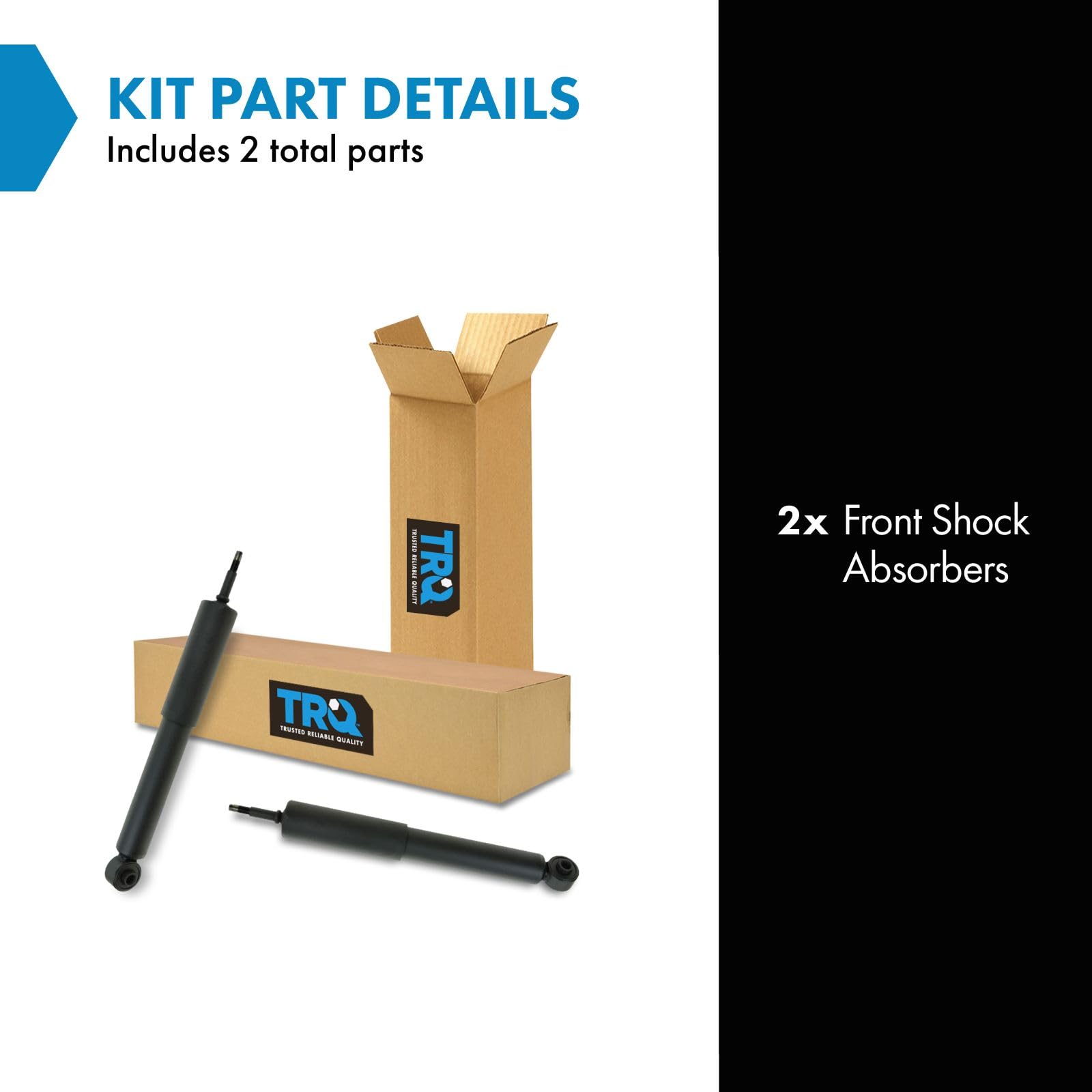 Trq Front Shock Absorber Set Compatible With 2002-2005 Dodge Ram 1500