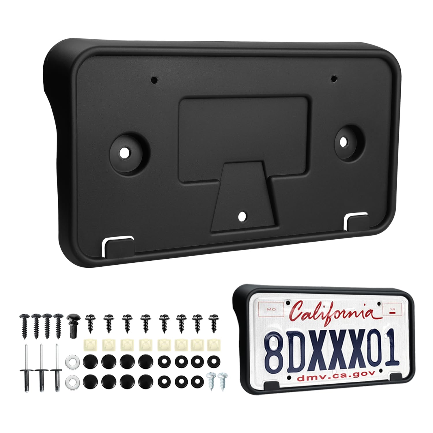 Forccord Custom Fit For License Plate Bracket Ford Escape 2012 2011 2010 2009 2008 Front License Plate Frame Black Car Accessori