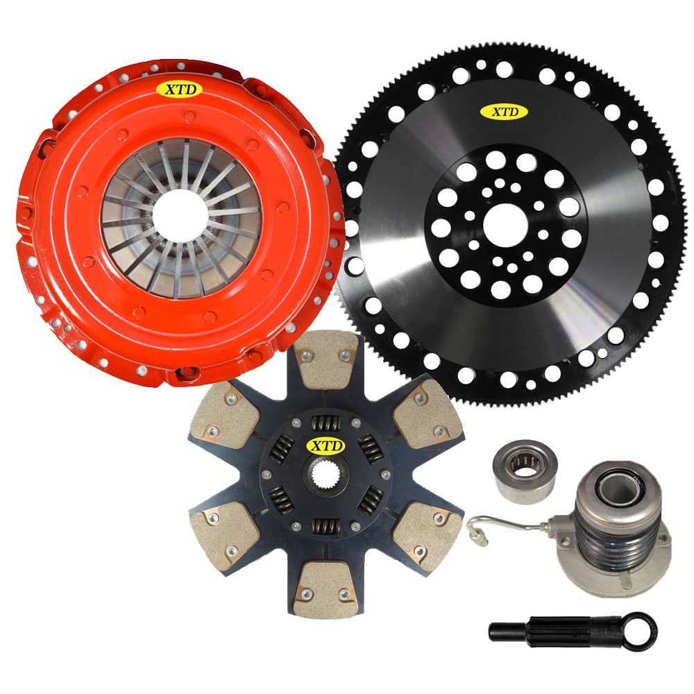 Amc Stage 3 Miba Clutch + 16Lbs Flywheel Kit Compatible With Ford Mustang Gt 5.0L Dohc V8 Coyote 2011 2012 2013 2014 2015 2016 2017