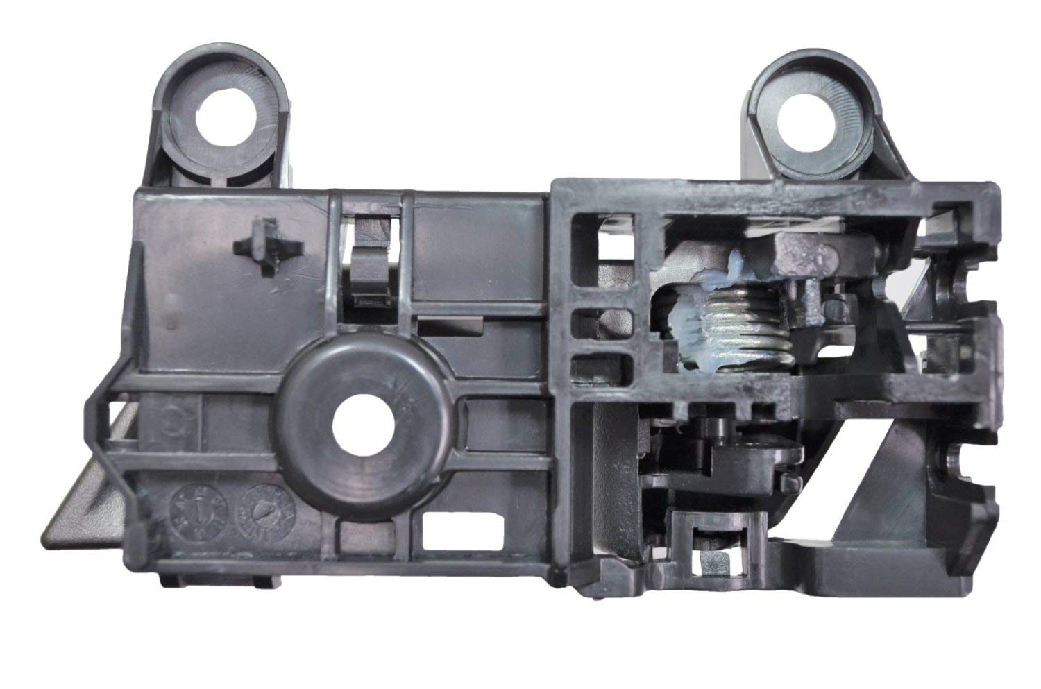 Pt Auto Warehouse To-2605Ra-Rh - Interior Inner Inside Door Handle, Painted Lever (Silver) With Black Housing - Right Passenger