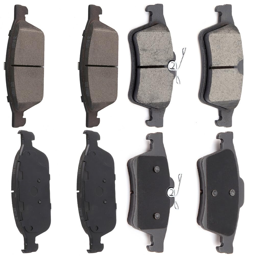Automuto 8Pcs Front & Rear Disc Brake Pads Set D1095 D1645 For Ford Escape 2013-2016, Focus 2013-2018, Transit Connect 2014-2019