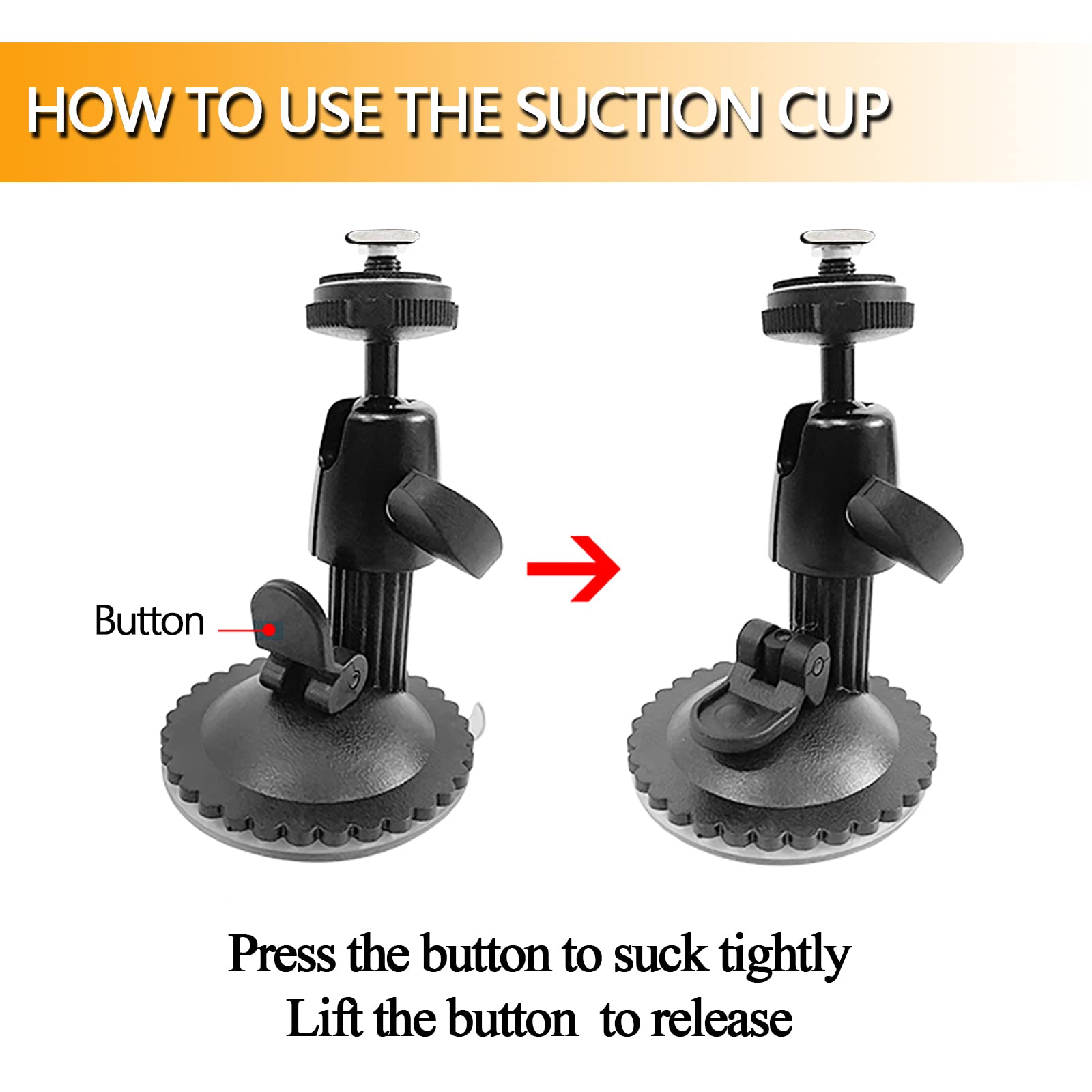 Douxury Windshield Suction Cup Bracket Mount For 7 9 10.1 Inch Monitor Display, Fix The Monitor On Windshield Dash Board, Metal-