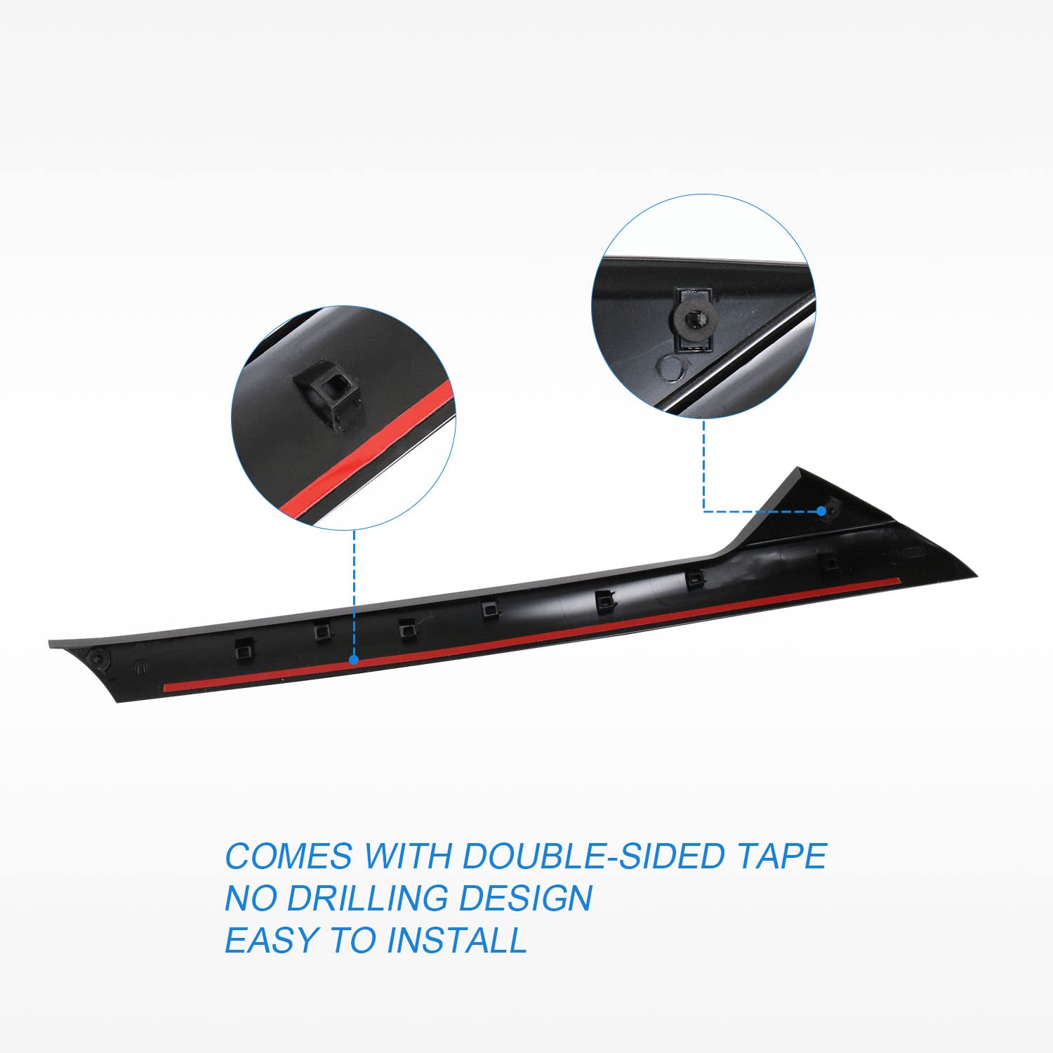 Carmocar A-Pillar Front Molding Windshield Outer Trim Right (Passenger Side) Replacement For Ford Explorer 4 Door Utility 2011-2