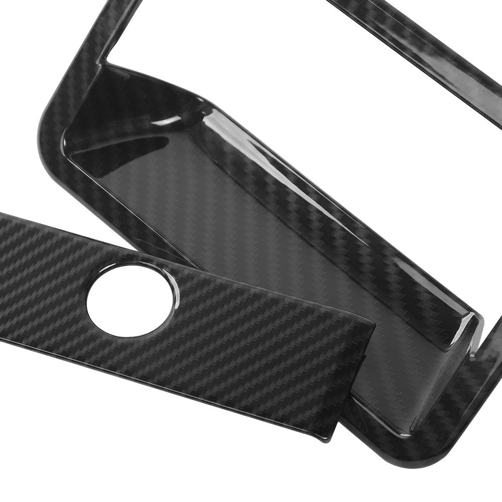 Voodonala For Ford F150 2015-2020 Carbon Fiber Black Style Co-Pilot Organizer Storage Box Control Cover For Ford F150 2015-2020