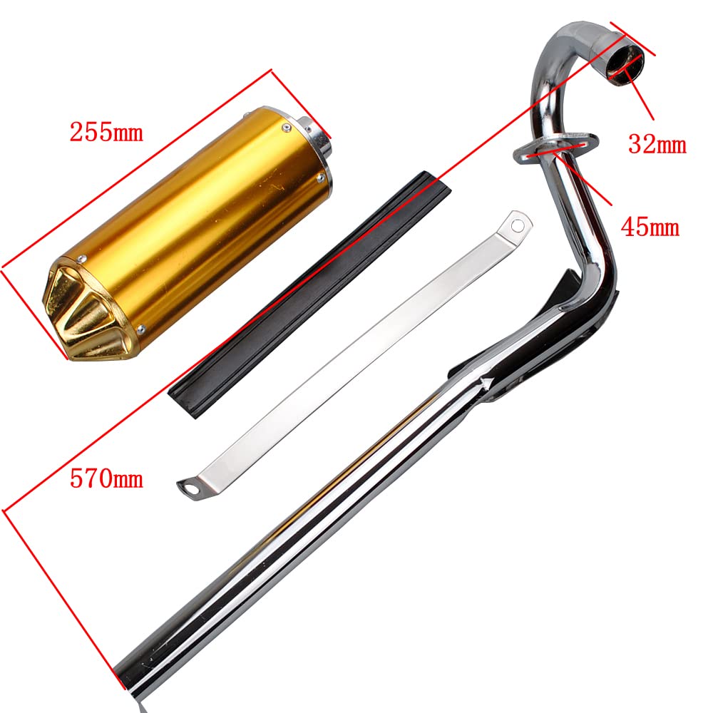Muffler Exhaust Pipe Bikes Crf Xr50 Sdg Ssr Ttr Ycf 50-125Cc Pit Trail Dirt Pit Dirt Bike Motorcycle