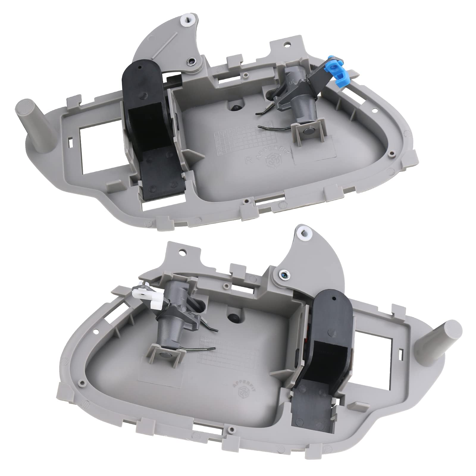 APPERFiT Interior Door Handle w/Bezel Kit (Gray) Compatible with 1995-2002 Chevy Chevrolet GMC Truck C1500 C2500 C3500 K1500 K25
