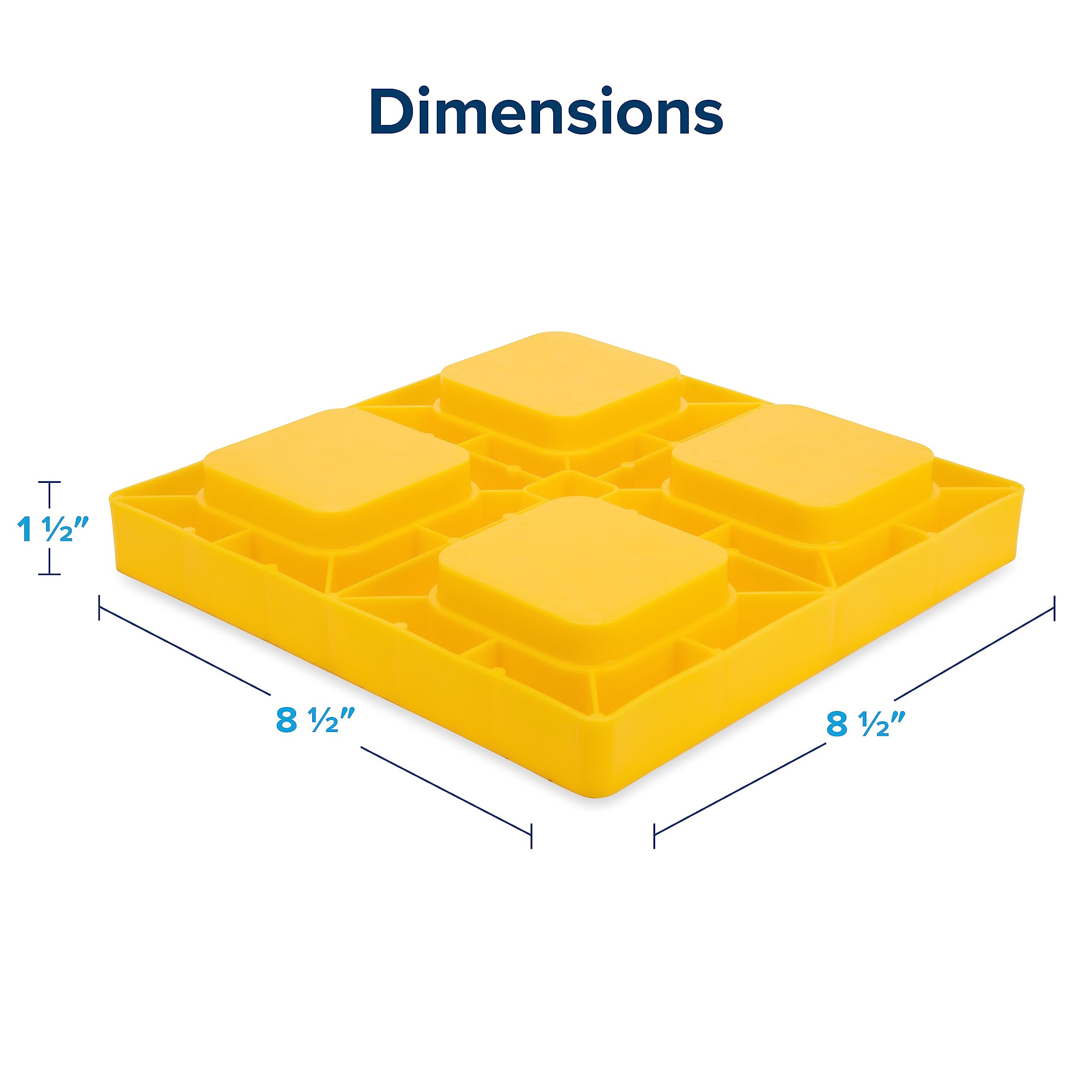Camco RV Leveling Blocks - Features Interlocking Nested Design & Includes Zippered Bag for RV Storage - Each Camper Leveling Block Measures 8.5&quot; x 8.5&quot; x 1&quot; - 10-Pack, Design May Vary (44510)