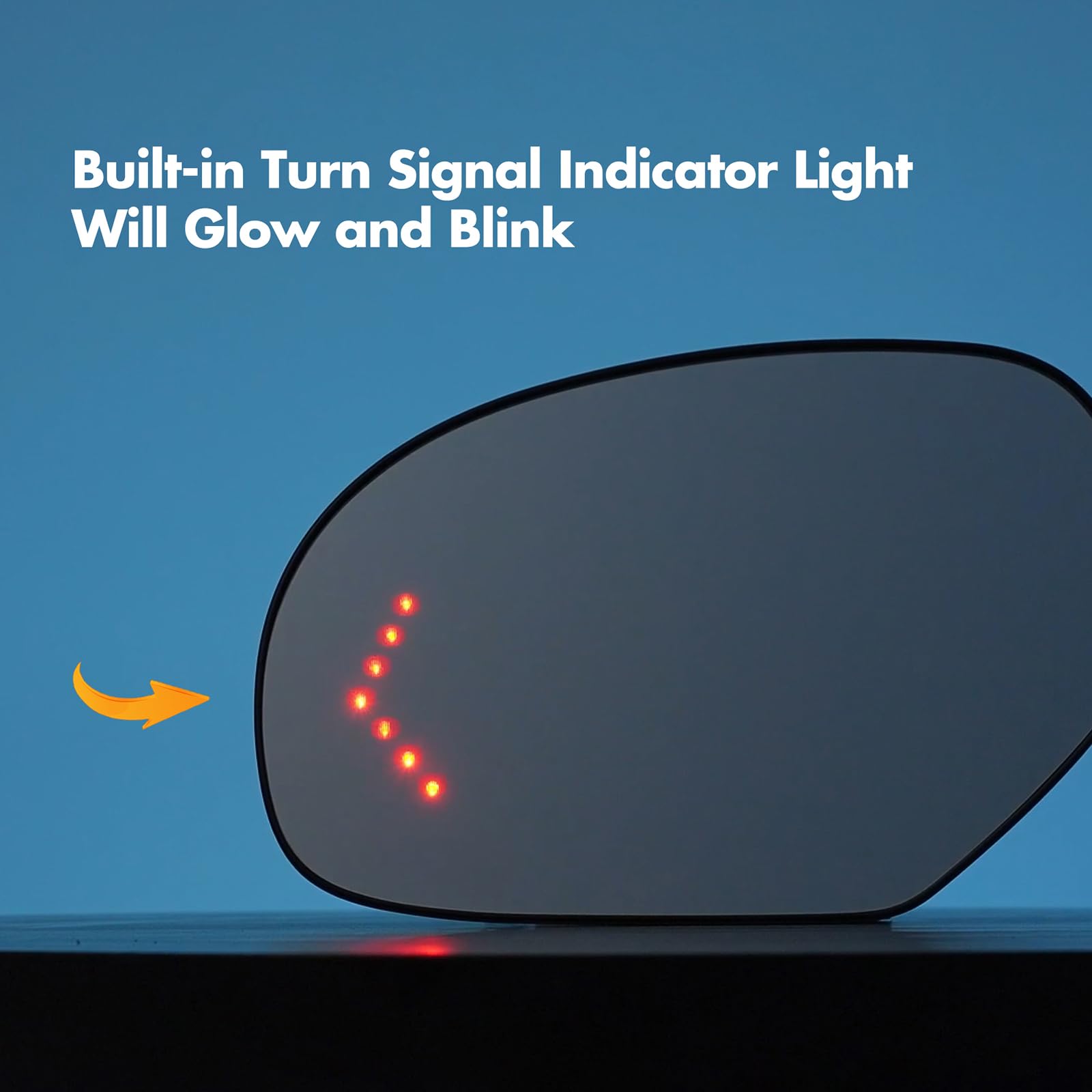 Passenger Side Heated Mirror Replacement for 2007-2013 Chevrolet Silverado, Tahoe, Chevy Suburban, Avalanche, GMC Yukon, Cadilla