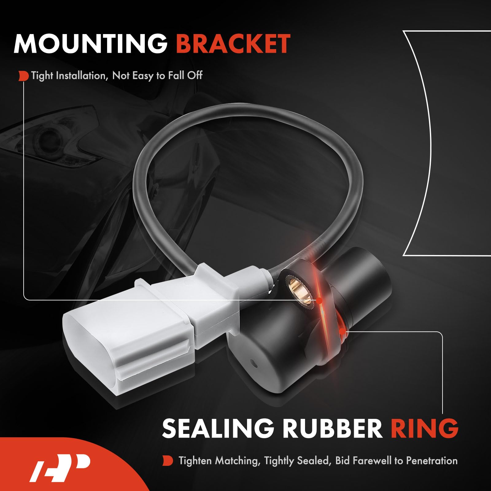 A-Premium Engine Crankshaft Position Sensor Compatible with Audi A3 2006-2008, A4 2005-2009, TT Quattro & Volkswagen Beetle 2001-2005, Passat 2006-2008, Jetta, Eos, Golf R, GTI, Replace# 06A906433L