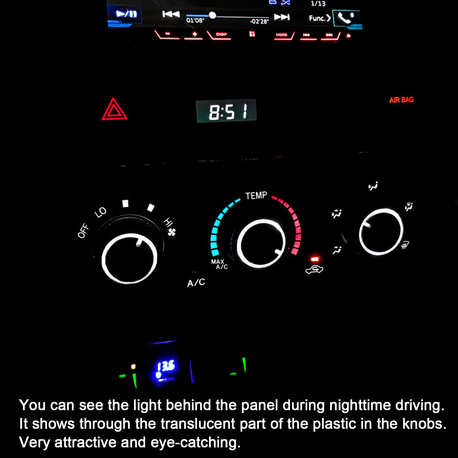 Jdmcar Compatible With Toyota Tacoma 2005-2015 A/C Air Conditioning Control Switch Knob Button, Hvac Control Knob Tacoma Heater