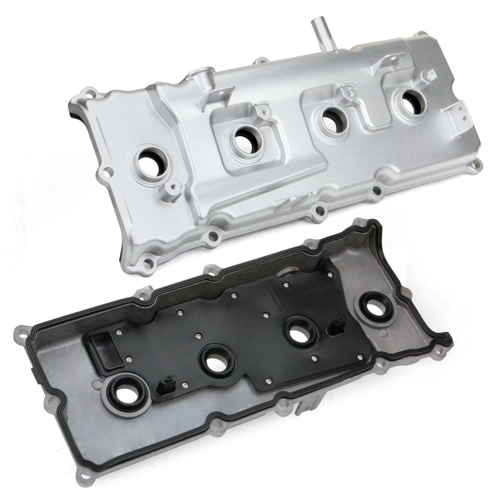 Mitzone Upgrade Aluminum Valve Covers Kit Compatible With 2004-2016 Nissan Armada Pathfinder Titan Nv2500 Nv3500 Infiniti Qx56 5.6L # 13264-Ze01A 13264-Ze00A