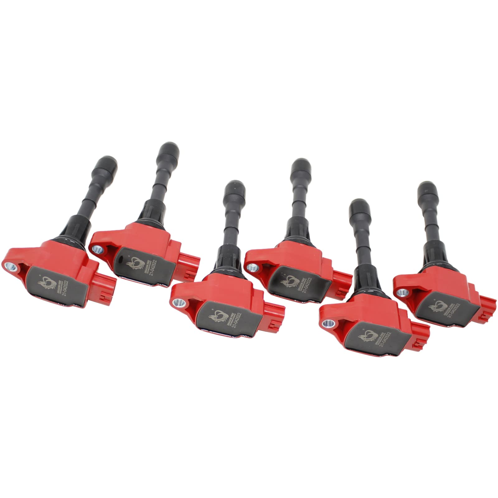 Dragon Fire Performance Power Pack Kit 6Pcs Ignition Coils & Iridium Spark Plugs Compatible With Nissan Pathfinder Murano 350Z Altima Maxima Infiniti G25 Ex35 Fx35 Q50 M35 Q70 Qx60 3.5L V6 2007-2020