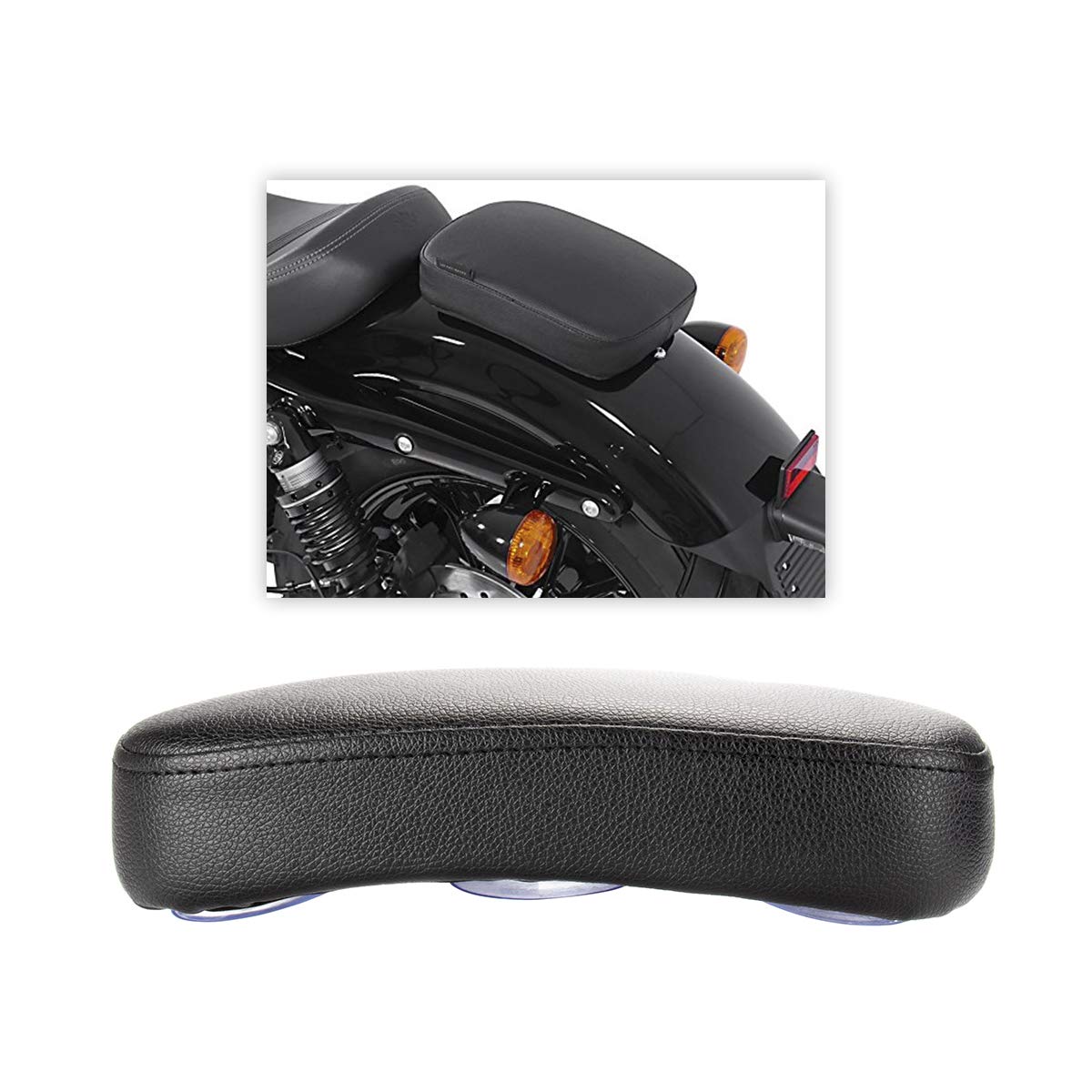 Lkv 10.63 '' Motorcycle Pillion Passenger Pad Seat Rear Cushion With 8 Suction Cups Replacement For Harley Sportster 883 1200 Dy