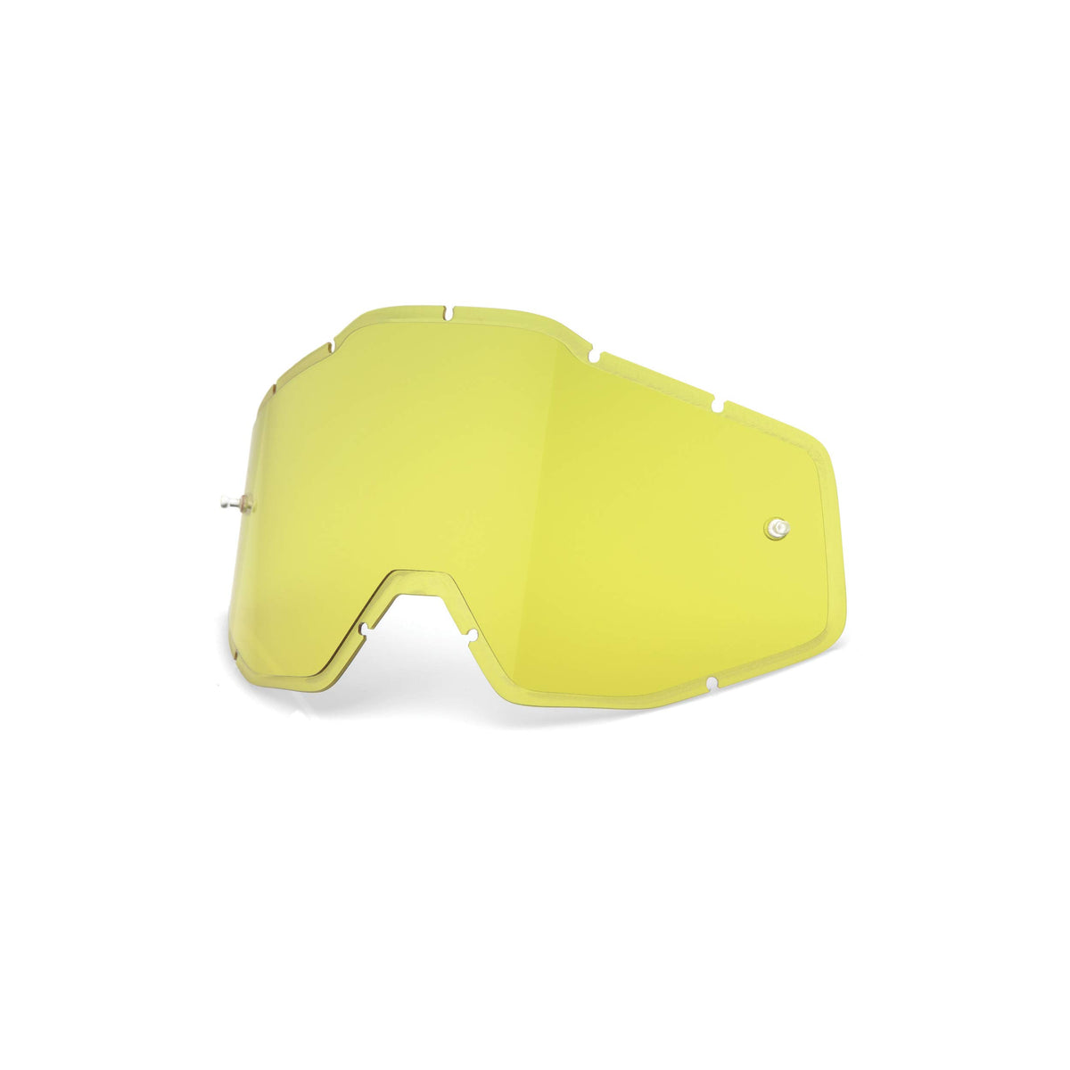 1 100% Goggle Replacement Lens - Racecraft, Accuri, Strata Compatible (Injected Anti-Fog-HD YELLOW)