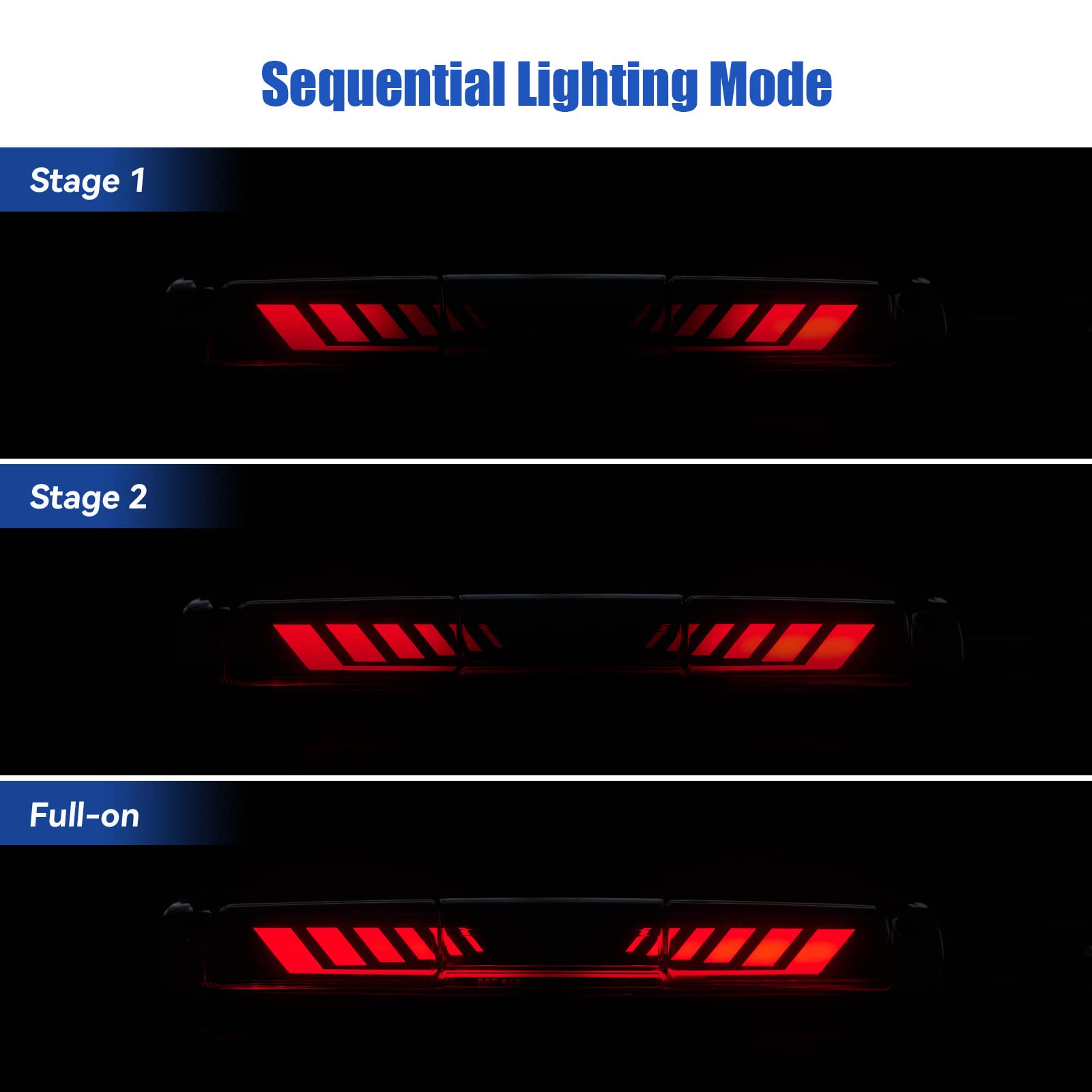 Cmvt Auto Third 3Rd Brake Light, Time Tunnel Sequential Led High Mount Stop Light For 99-06 Chevy Silverado/Gmc Sierra 1500 2500 3500 Hd, 2007 Silverado/Sierra Classic, Rear Center Cab Tail Lamp