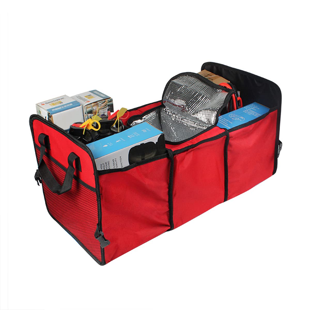 8Sanlione Trunk Organizer - Large Capacity Cargo Storage With Insulation Cooler, Foldable For Cars, Vehicles, Suvs, Trucks, Auto