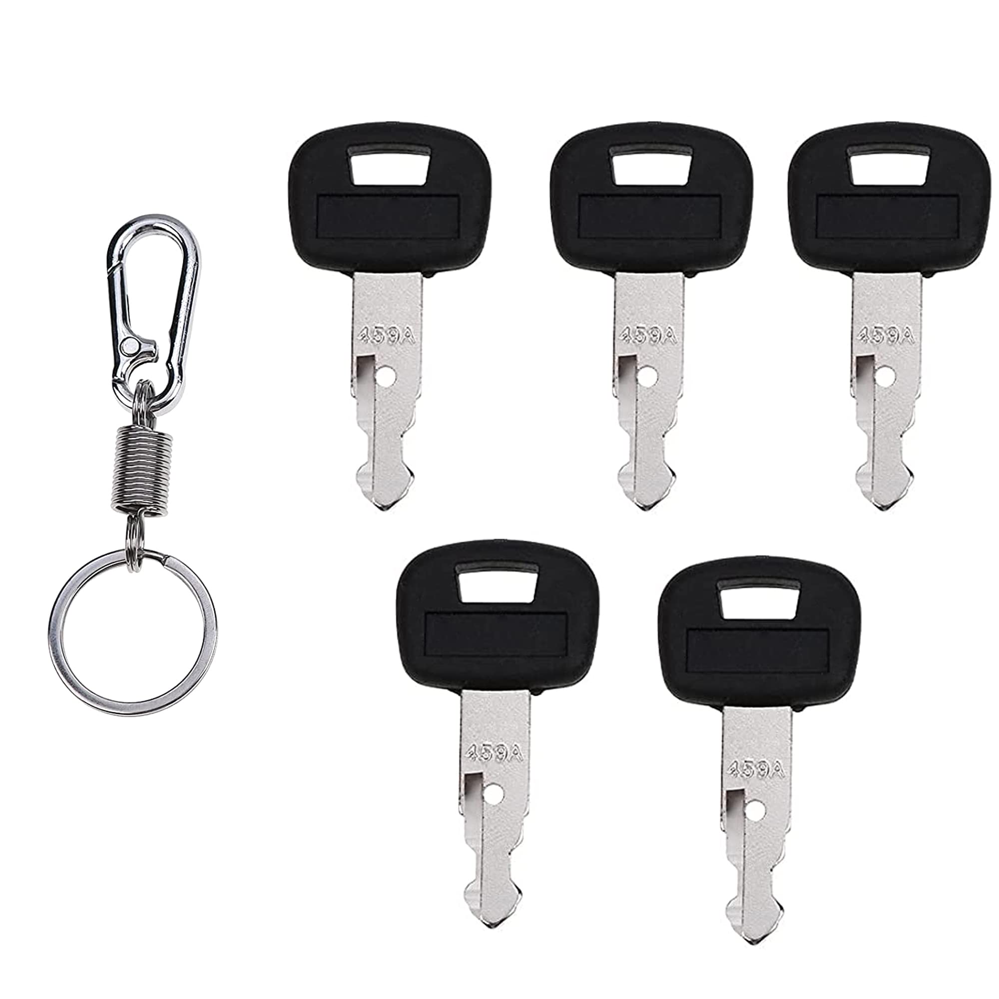YESHINDA 5pcs 459A Ignition Keys with Key Chain for Kubota Mini Excavator Backhoe Skid Steer Track Loader U17 U25S KX161-3 KX41-