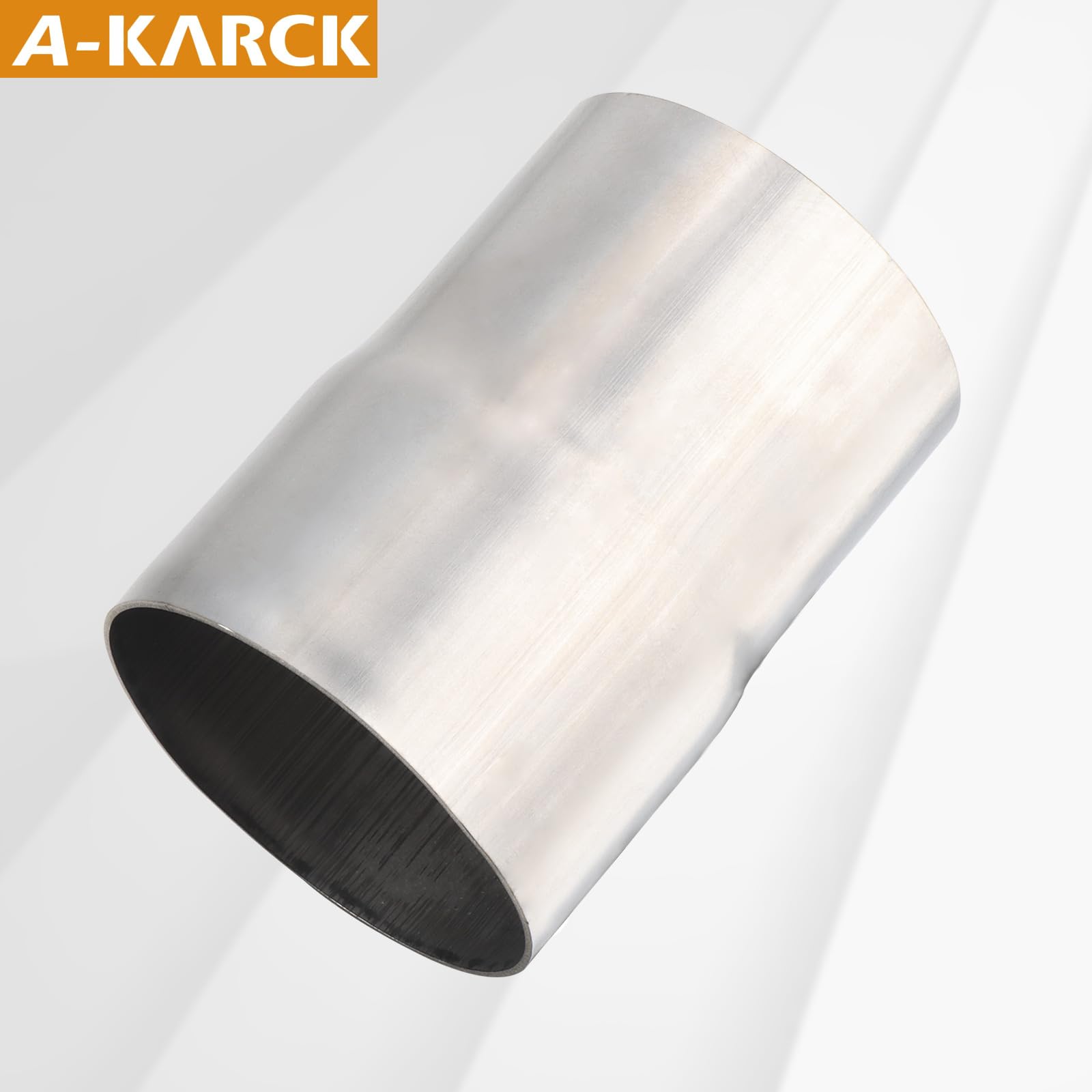A-KARCK Stainless Steel Exhaust Adapter 2.5'' ID to 2.5'' OD, Engine Exhaust Pipe Reducer 3.6'' Overall Length