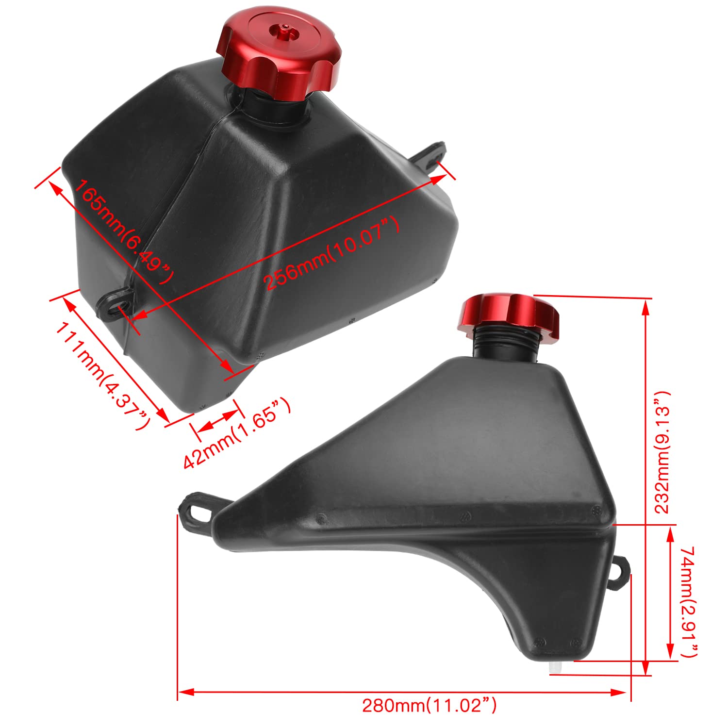 Yoxufa Upgraded Plastic Gas Fuel Tank Cap Petcock For 50Cc 70Cc 90Cc 110Cc 125Cc Atv Coolster Taotao Lincon Buyang Roketa Kazuma Baja Sunl Quad Riding Lawnmower Chinese 4 Wheeler Parts