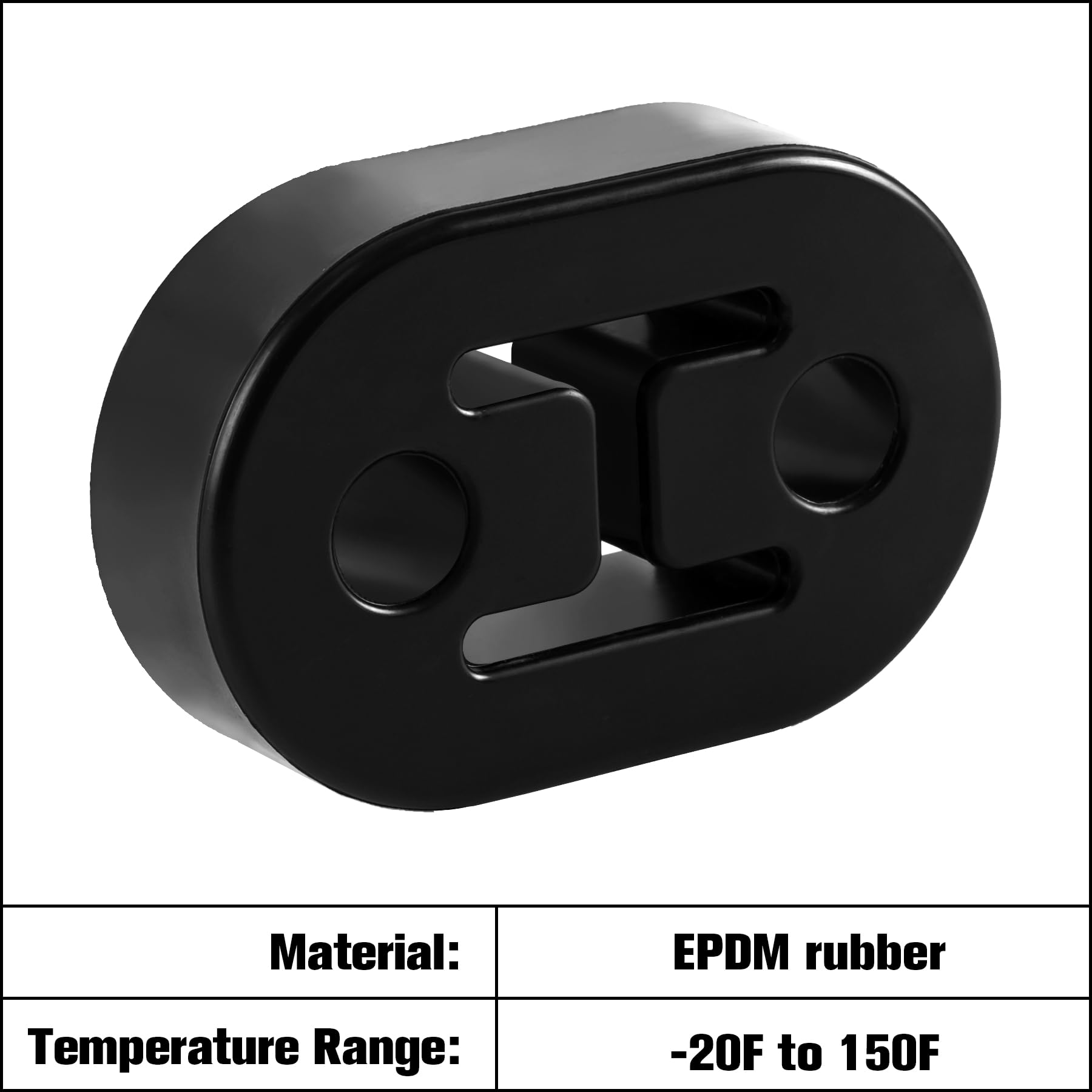 Singaro Rubber Exhaust Hanger, Muffler Exhaust System, Heavy Insulator Support Bushing Installation, 2 Holes 0.47 Inch, High-Den