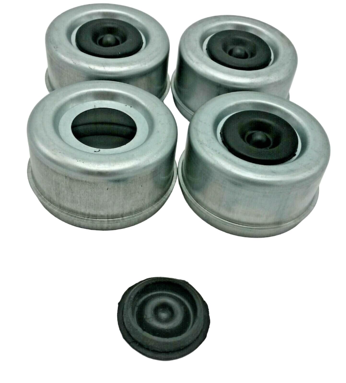 M-Parts 2 Pairs of 2.5 (2-1/2) EZ-Lube Dust Caps/Grease Caps with Rubber Plugs, 2.45 X 1.52 X 1.18, Outer Diameter: 2.441, DC-25