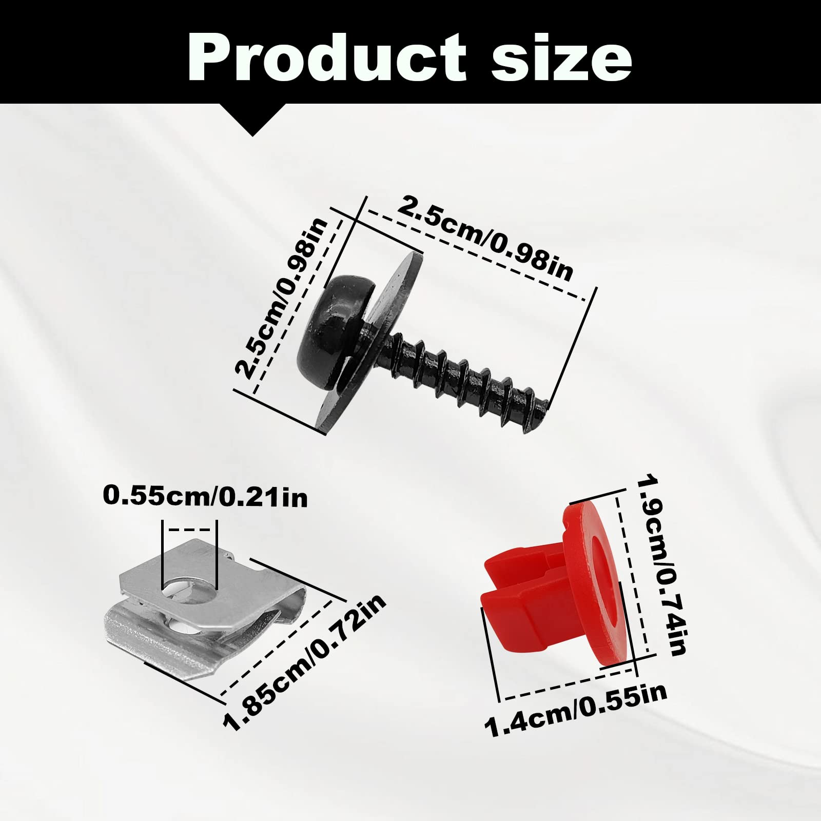 TOPCNOEM 30pcs Engine Splash Shield Guard Screws Kit - T30 Undertray Clips for Lincoln MKC, Ford Focus, Fusion, Escape, Explorer, C-Max, Transit Connect, Red