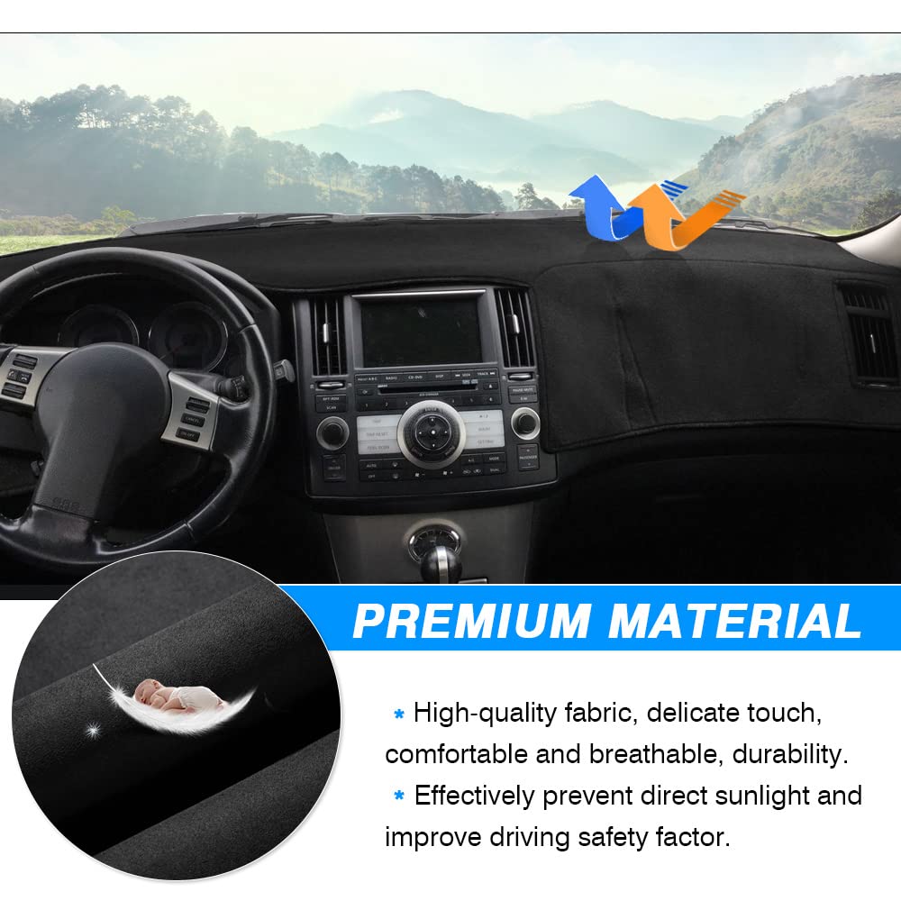 Autorder Dashboard Cover Mat For 2003-2008 Infiniti Fx35/ Fx45/ Fx50 1St Gen (S50) Accessories Dash Cover Suede Dash Mat Sunshad