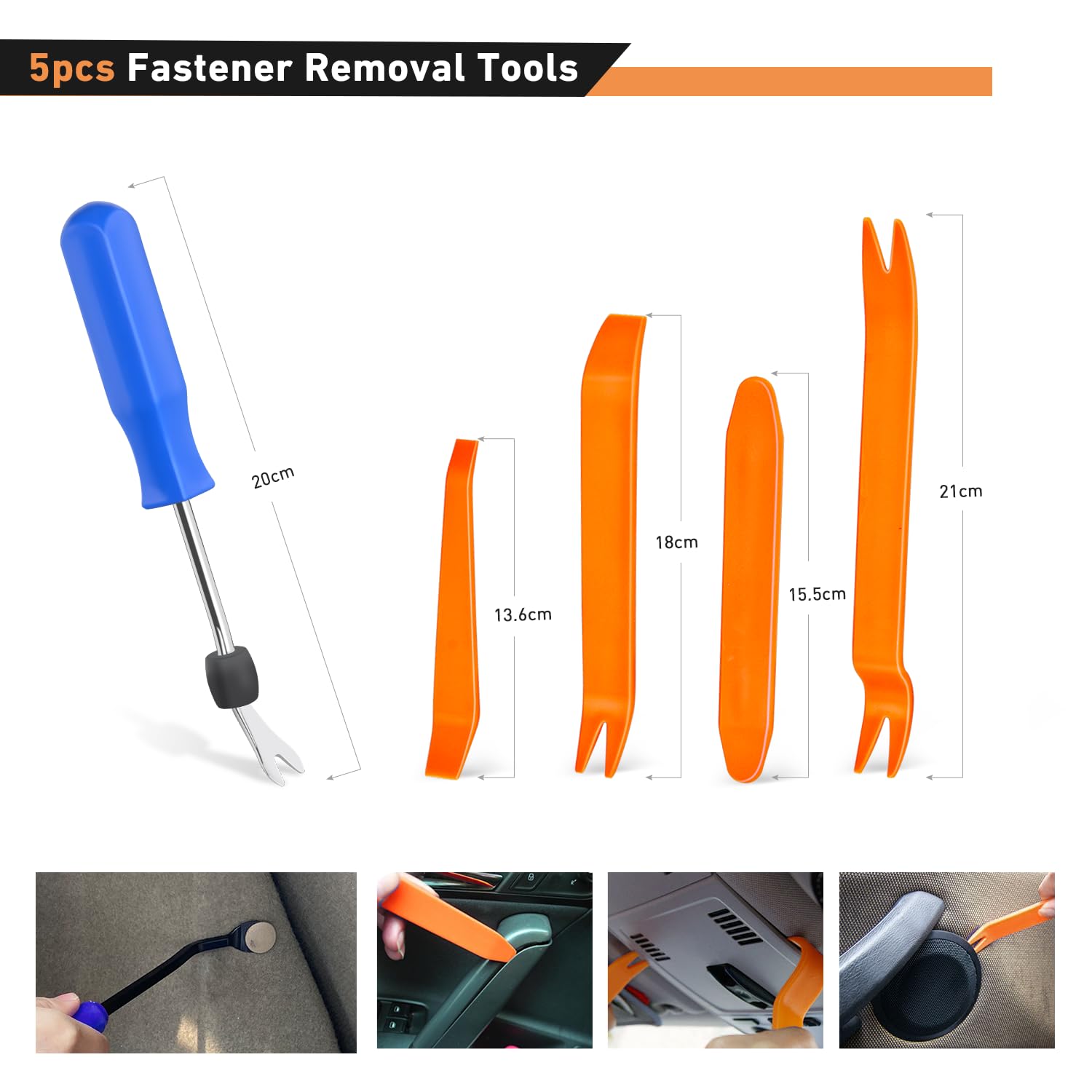 Gooacc 1295Pcs Car Retainer Clips And Auto Fasteners Assortment-37 Most Popular Sizes Nylon Bumper Fender Rivets With 10 Cable T