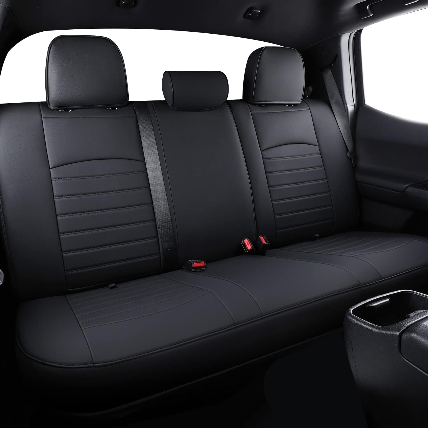 Luckyman Club S08-Qe Tacoma Seat Covers, Fit For 2005-2023 Tacoma Crew Cab Sr Sr5 Trd Sport Trd Off-Road Prerunner With Water Pr