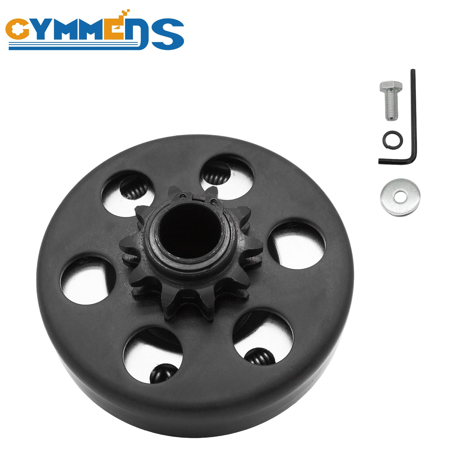 Gymmeds Go Kart Clutch 3/4'' Bore 10 Tooth For #40/41/420 Chain, Centrifugal Clutch Fit For Predator 212, Minibike, Go Kart, Law