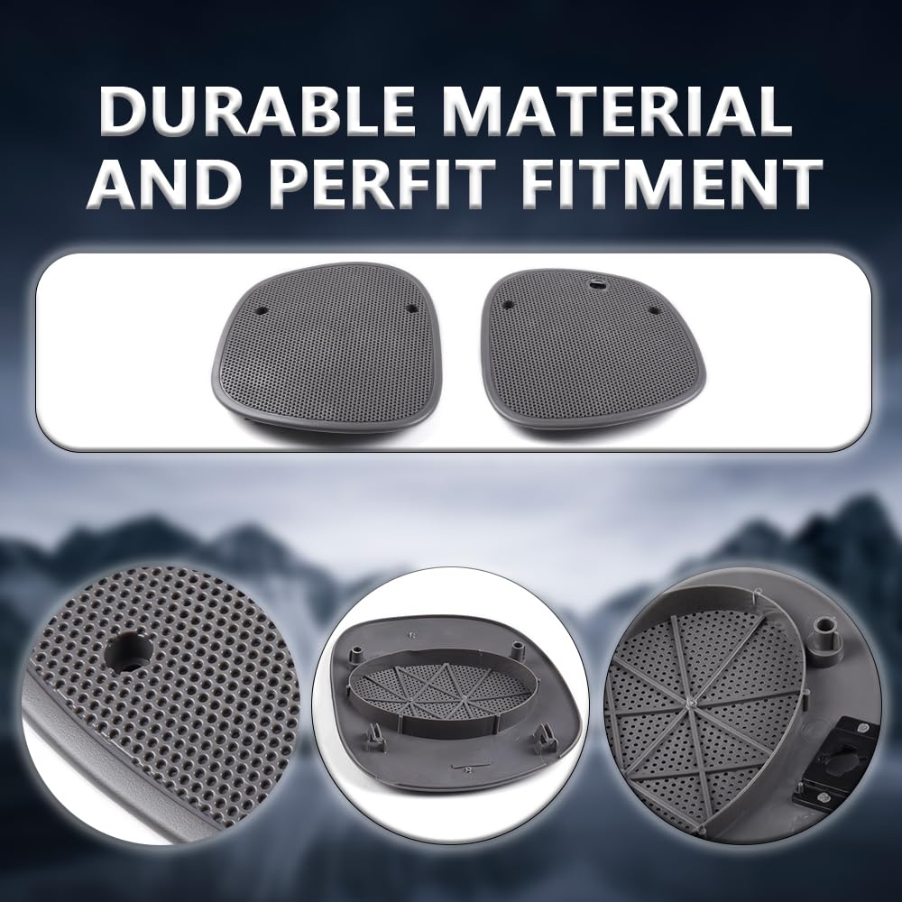 Pit66 Front Speaker Grill Cover Compatible With 98-05 Chevy Blazer/98-05 Gmc Jimmy Gray Grille 15046446
