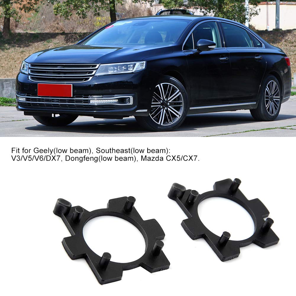 Aramox Headlight Bulb Retainer, 2Pcs H7 Led Car Headlight Bulb Adapter Base L08 Retainer Holder For Mazda Cx5 Cx7