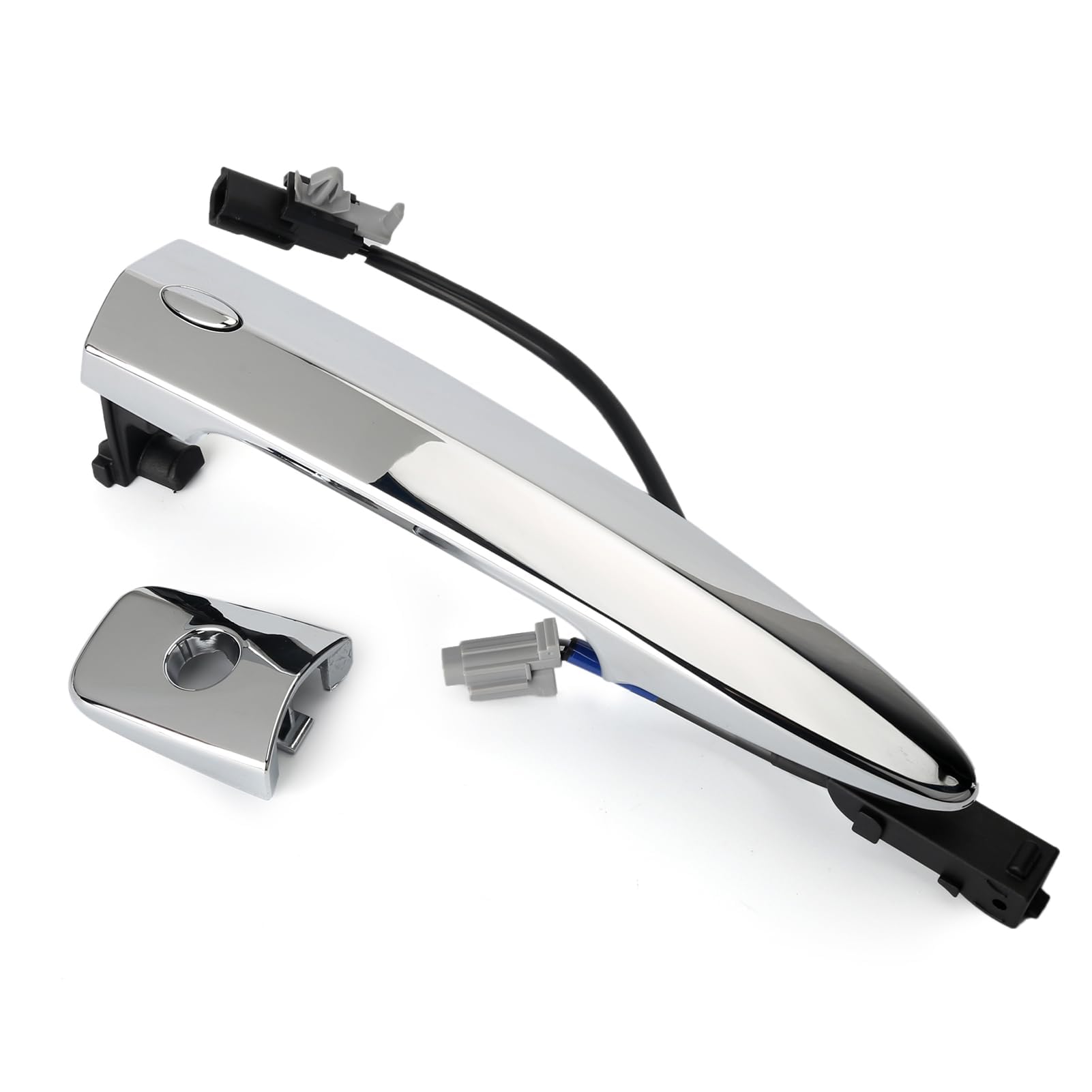 806469N00A Exterior Chrome Door Handle Front Left Driver Side, with Sensor and Smart Keyless Entry System, for 2009-2018 Nissan 