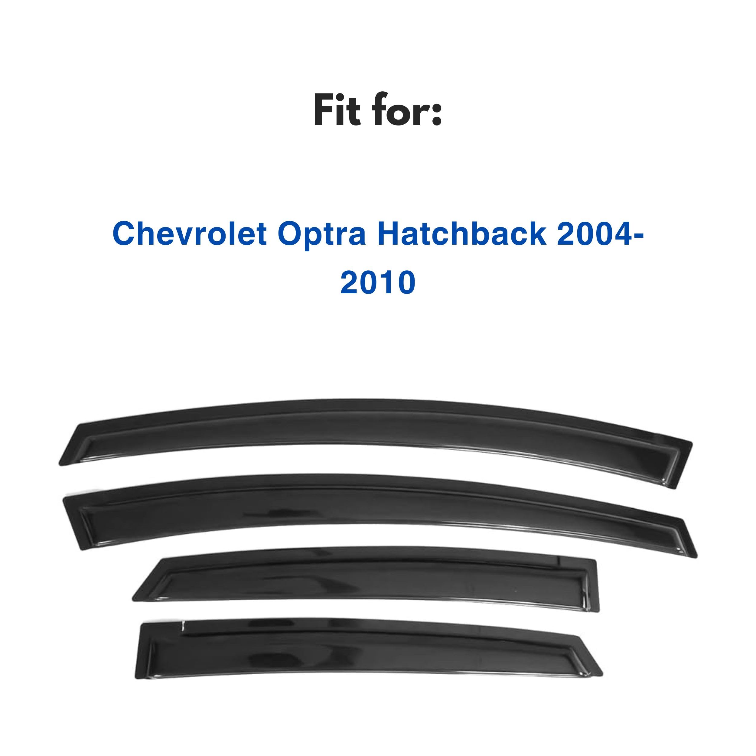 Ig Window Visor For Chevy Chevrolet Optra Hatchback 2004-2010, Rain Guard Tape-On Durable Sun Wind Side Vent Window Deflector, 2